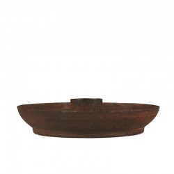 Candle holder f/dinner candle rust