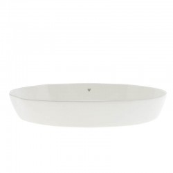 Oval Dish with grey edge
