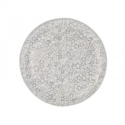 Porcelán desszertes tányér Flower grey