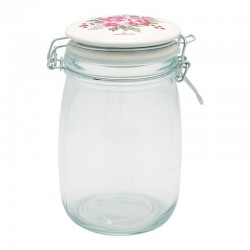 Glass Storage Jar Charline white 1 Liter