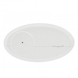 Oval Plate White /Love to see you Smile