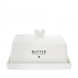 Butter Fleet white/heart in black