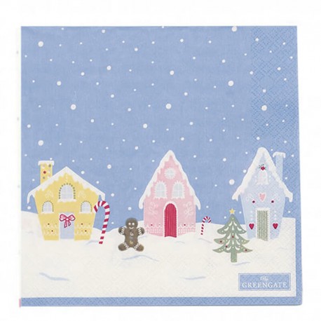 Papírszalvéta Laura homes dusty blue nagy