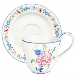 Cup & saucer Elina white