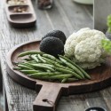 Tálaló tapas, tányér akácfából Ø35