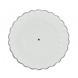Porcelán alátét tányér Ruffle white 15 cm