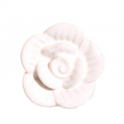 Porcelain knob Rose white