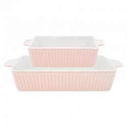 Dishes Alice pale pink rectangular set of 2