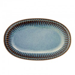 Biscuit plate Alice oyster blue