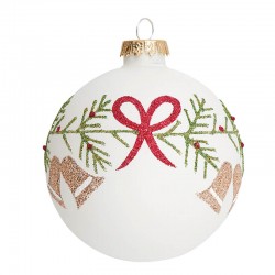 Karácsonyfadísz Abella wreath white