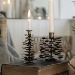 Fém gyertyatartó Toboz formában, bronz 11,5cm Fém gyertyatartó Toboz formában, bronz 11,5cm