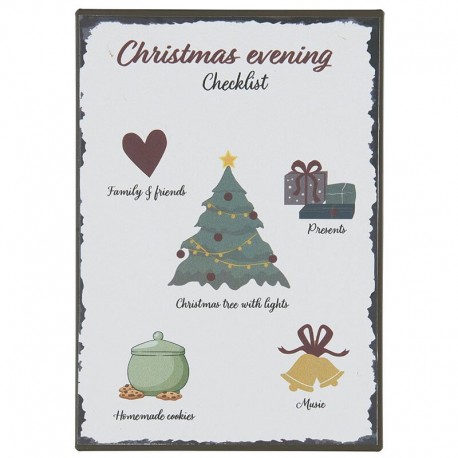 Fém tábla Christmas evening Checklist Fém tábla Christmas evening Checklist