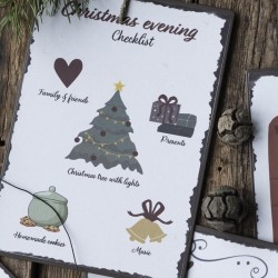 Fém tábla Christmas evening Checklist Fém tábla Christmas evening Checklist