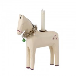 Gyertyatartó karácsonyi ló, kicsi
