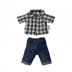 Ruha Egér apa kockás ingben