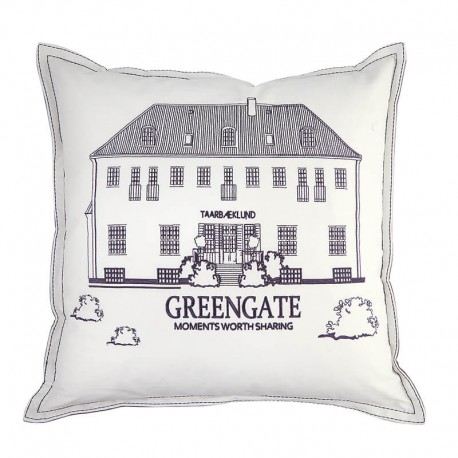 Párnahuzat GreenGate white w emb 50x50cm