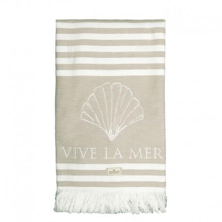 Pamut törölköző Vive la Mer, sand 140 x 70 cm