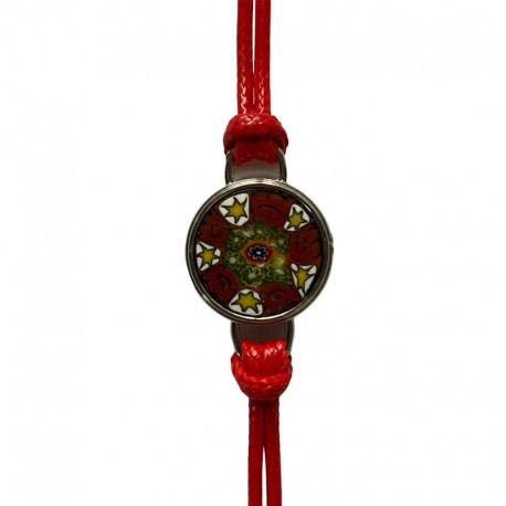 Millefiori karkötő – red Millefiori karkötő – red