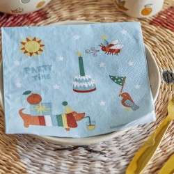 Papírszalvéta Charlie blue