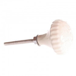 Bútorfogantyú Porcelán fehér levélmintával