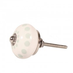 Bútorfogantyú Porcelán menta pöttyös