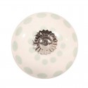 Bútorfogantyú Porcelán menta pöttyös