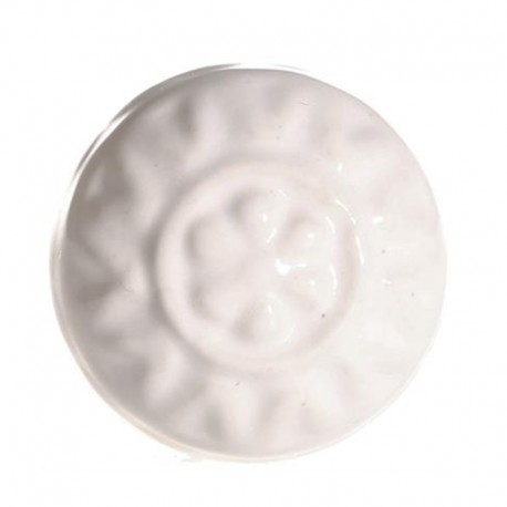 Bútorfogantyú Porcelán fehér virágmintával Bútorfogantyú Porcelán fehér virágmintával