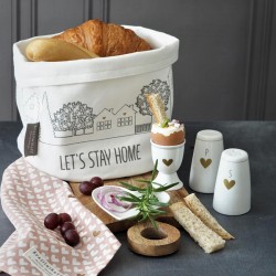Textil Kenyérkosár Lets stay home