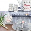 Porcelán só- és borsszóró szett Harlekin