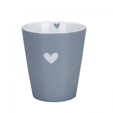 Porcelán latte bögre Heart grey Porcelán latte bögre Heart grey