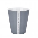 Porcelán latte bögre Heart grey