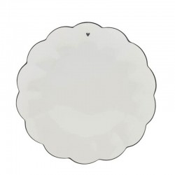 Porcelán desszertes tányér Ruffle white 19 cm