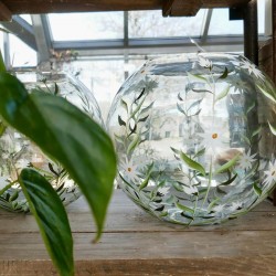 Üveg gyertyatartó - Edelweiss large