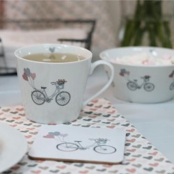 Porcelán müzlis tál Bike