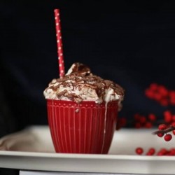 Kerámia latte bögre Alice red