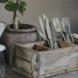 Fa tárolódoboz 3 rekesszel UNIQUE