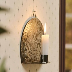 Fali gyertyatartó - green patina