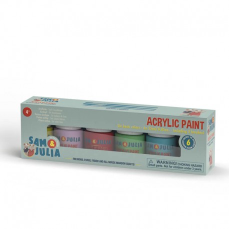 Akril festék szett  – 6 alapszín