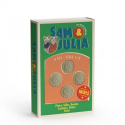 Miniatűr kiegészítő - Porcelán tányér szett