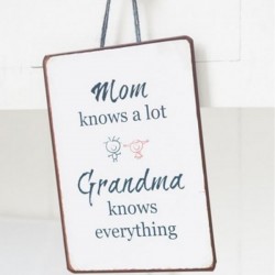 Metal sign - Mom knows a lot