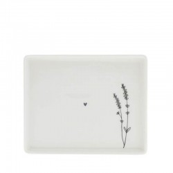 Porcelán vajtartó heart in black