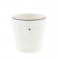 Porcelán latte bögre - White/Natural