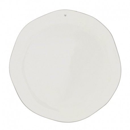 Porcelán nagytányér Heart grey