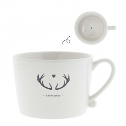 Porcelán teásbögre Happy days