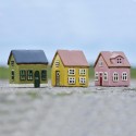 Kerámia gyertyatartó ház Nyhavn yellow