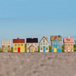 Kerámia gyertyatartó ház Nyhavn blue