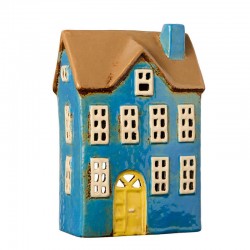 Kerámia gyertyatartó ház Nyhavn blue