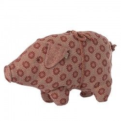 Karácsonyi textil malac, virágos