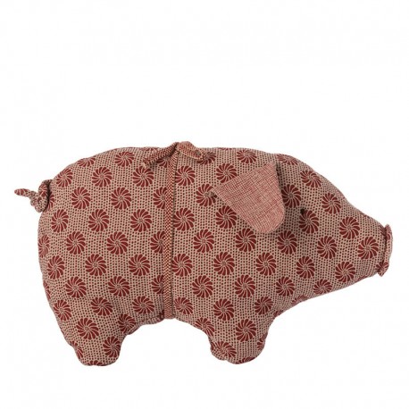 Karácsonyi textil malac, virágos