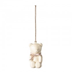 Karácsonyfadísz Teddy bear - Off white/Rose